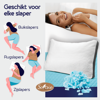 hoofdkussen geschikt voor alle type slaper zijslaper buikslaper rugslaper